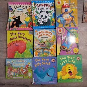 9 toddler pop up books. various conditions. some pop ups are broken and some mis